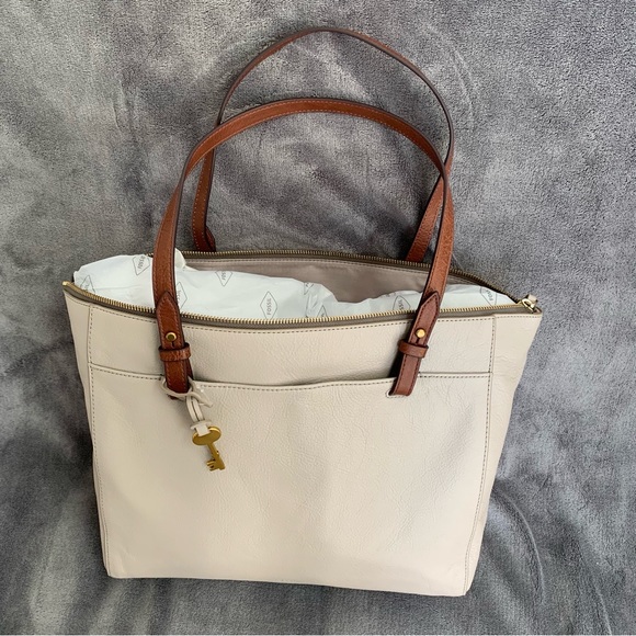 Fossil Leather Rachel Tote in Graystone - Picture 7 of 16